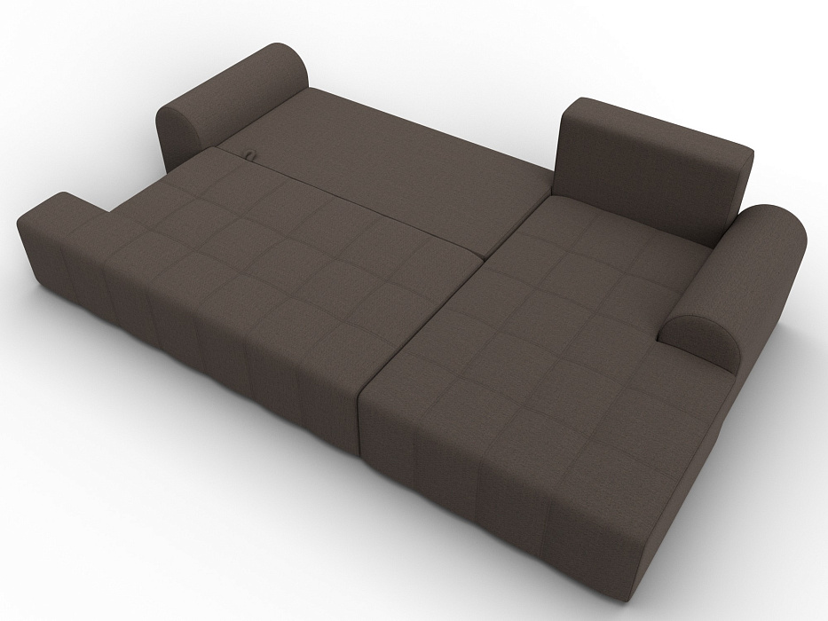 Диван угловой Лига-080 угол правый (амур 05 коричневый)