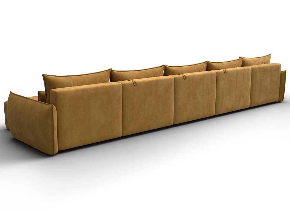 Диван П-образный Лига-051 НПБ МегаЛонг (brut 10 желтый)