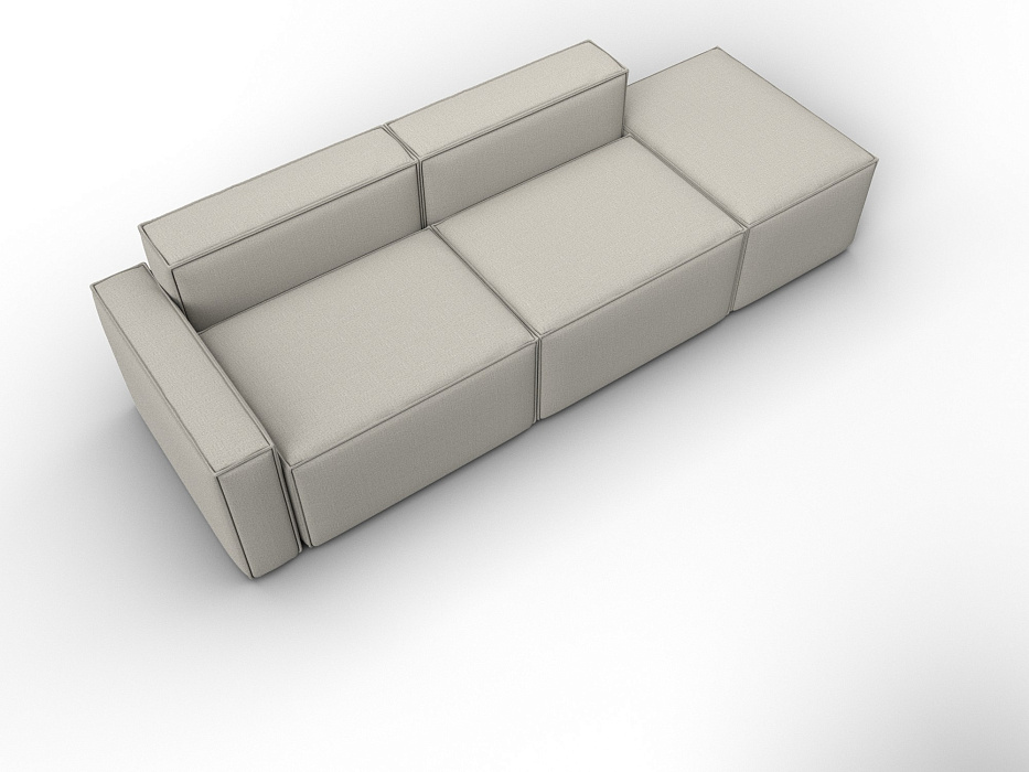 Диван угловой модульный Лига-063 угол левый (амур 02 бежевый)