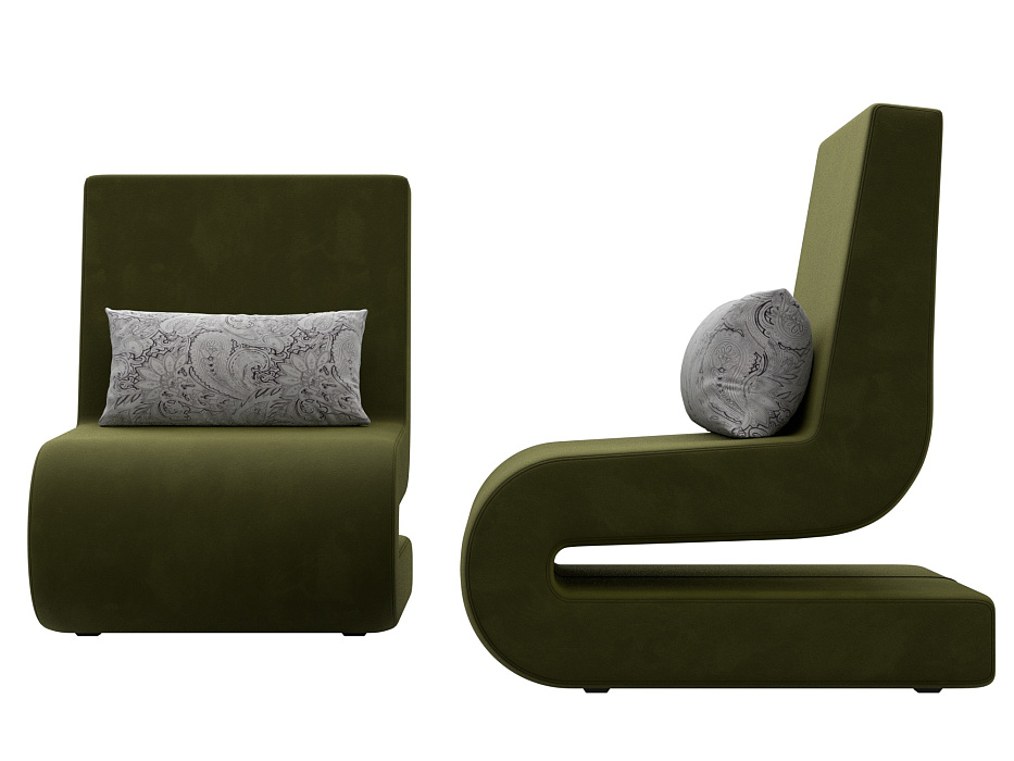 Кресло Волна (2 шт.) (зеленый;серый)