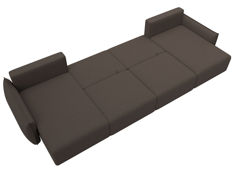 Диван П-образный Лига-051 НПБ Лонг (амур 05 коричневый)