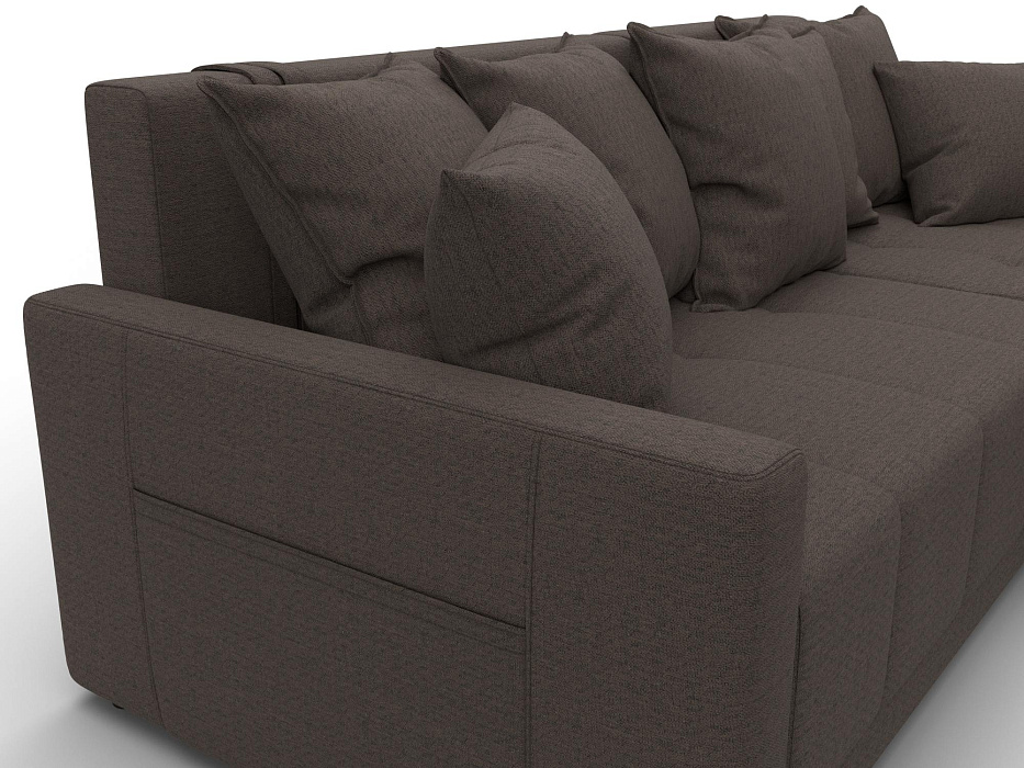 Диван угловой Лига-125 угол универсальный (амур 05 коричневый)