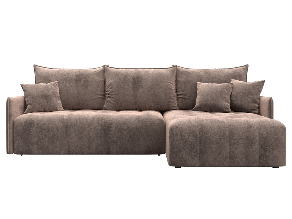 Диван угловой Лига-054 НПБ угол универсальный (tower 05 бежевый)