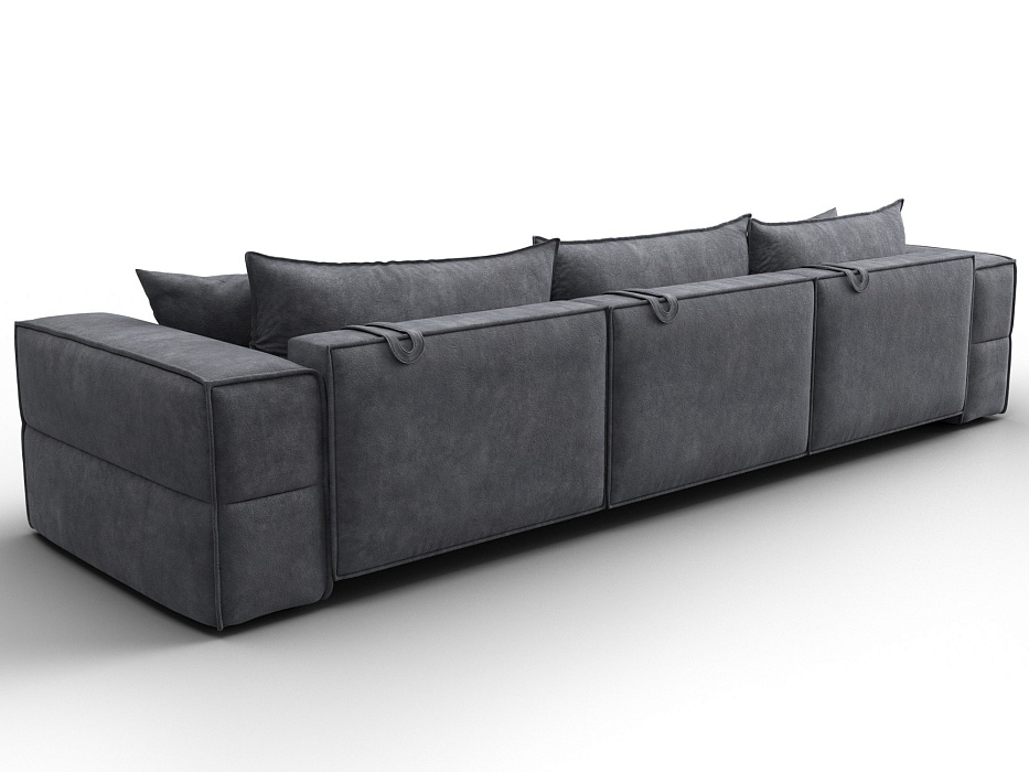 Диван прямой Лига-058 НПБ Лонг (brut 16 темно-серый)