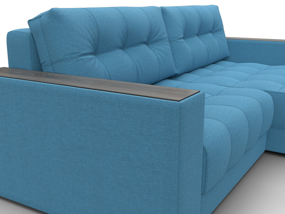 Диван угловой с декором Лига-049 НПБ (амур 10 голубой)