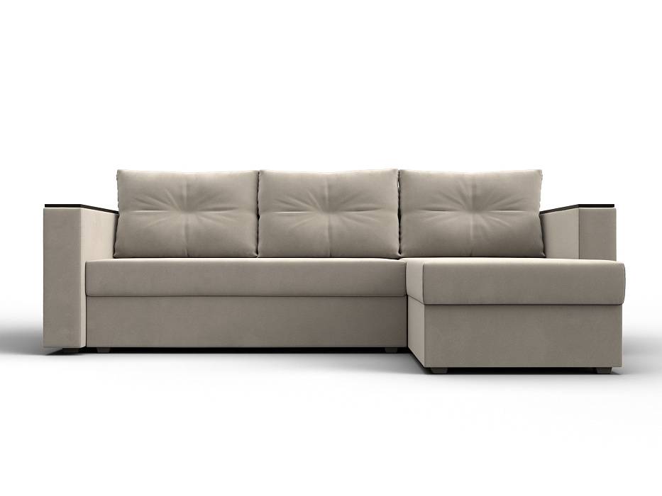 Диван угловой Атланта без стола универсальный угол (бежевый)