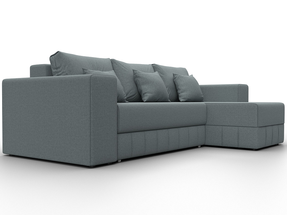 Диван угловой Лига-076 угол универсальный (амур 07 серый)