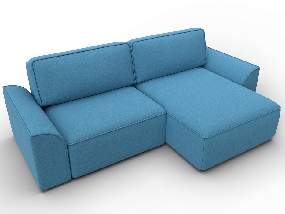 Диван угловой Лига-048 НПБ (амур 10 голубой)