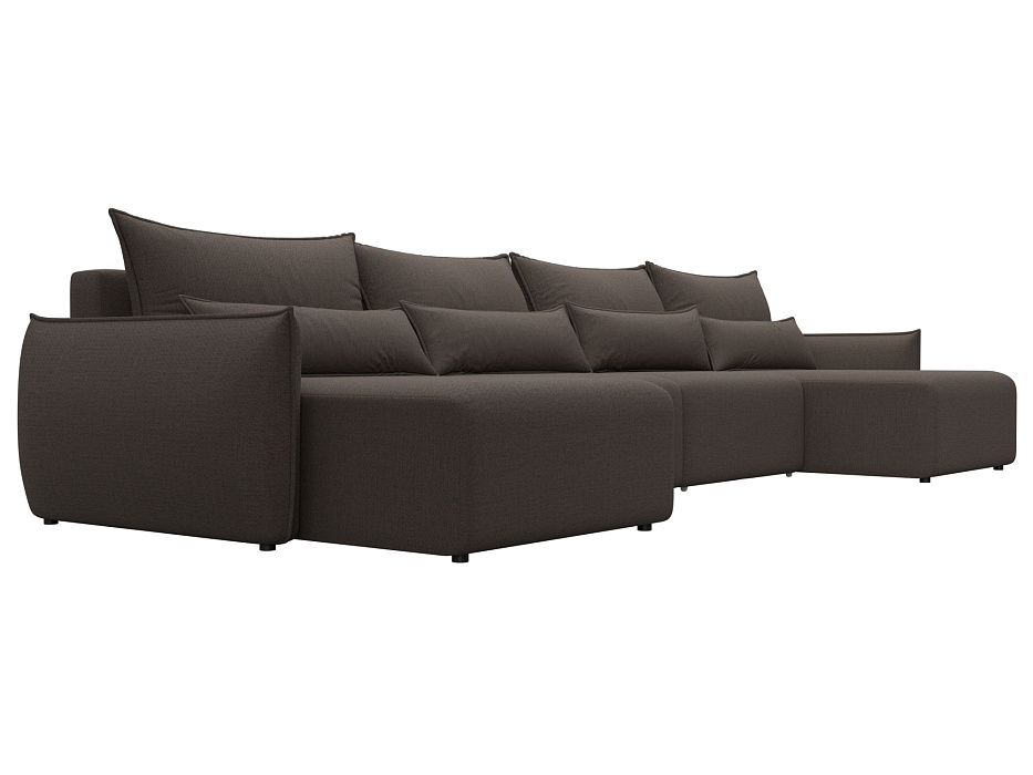 Диван П-образный Лига-051 НПБ Лонг (амур 05 коричневый)