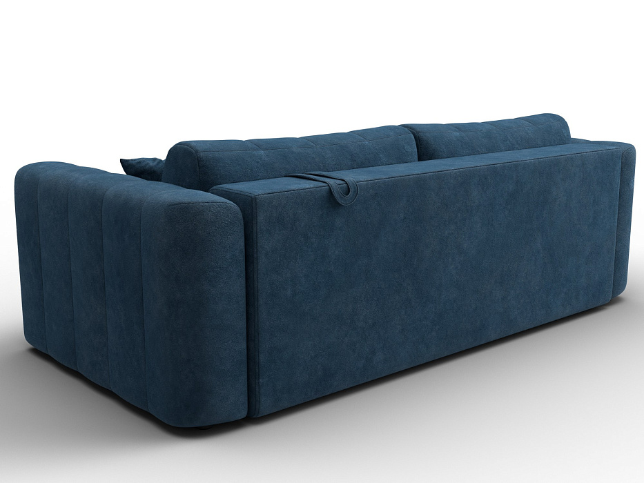 Диван прямой Лига-062 НПБ (велюр brut 11 синий)