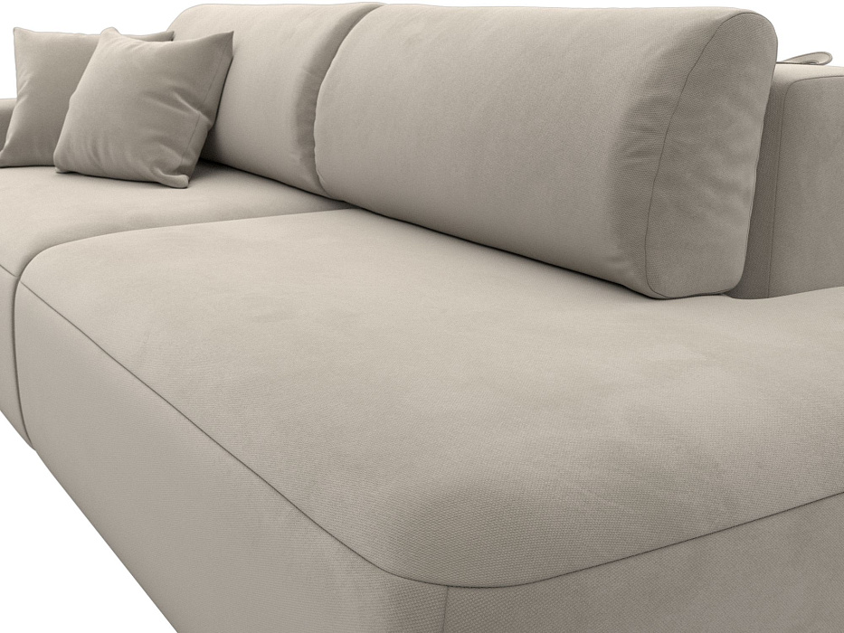 Диван прямой Лига-036 НПБ Модерн подлокотник слева (бежевый)