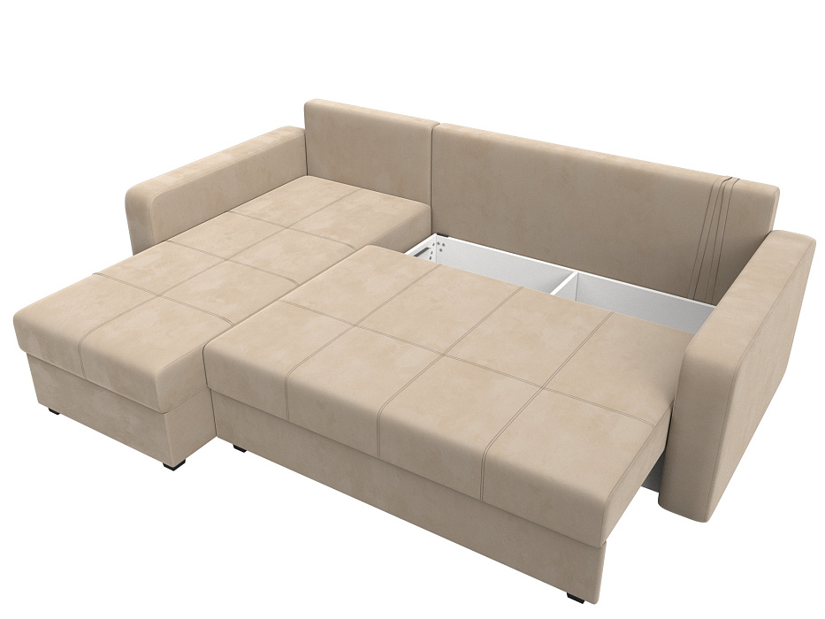 Диван угловой Ливерпуль Лайт левый угол (seven 729 бежевый)