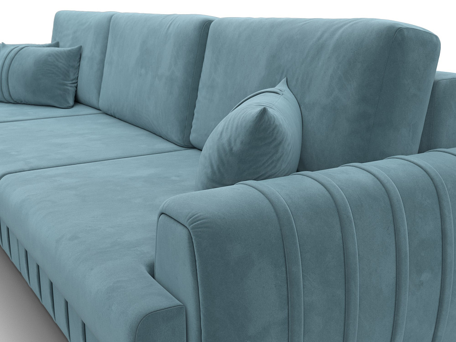 Диван угловой Лига-057 НПБ Лонг угол левый (seven 113 бирюзовый)
