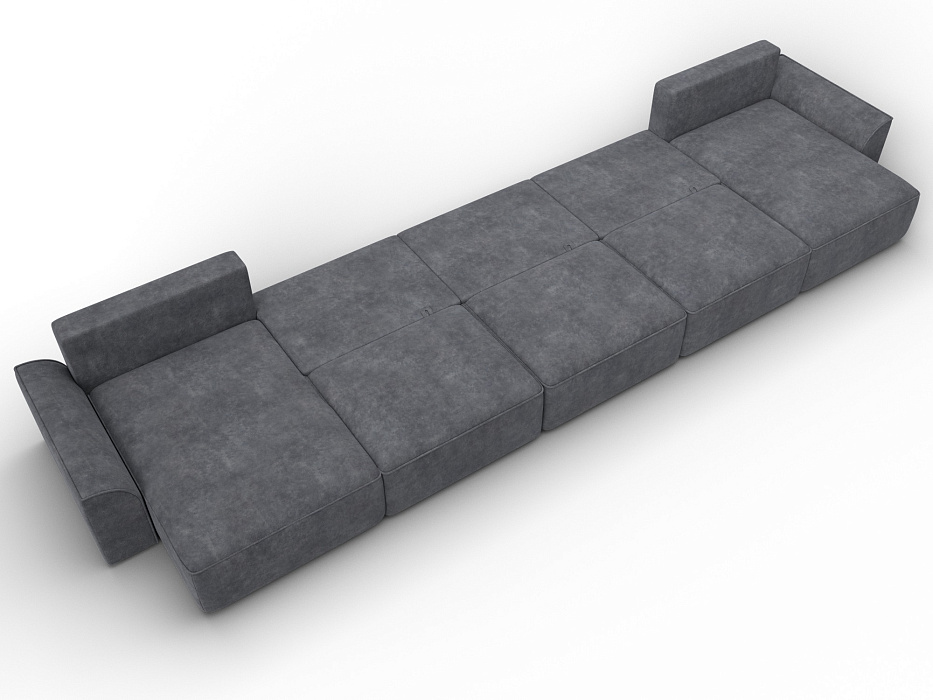 Диван П-образный Лига-048 НПБ МегаЛонг (brut 16 темно-серый)