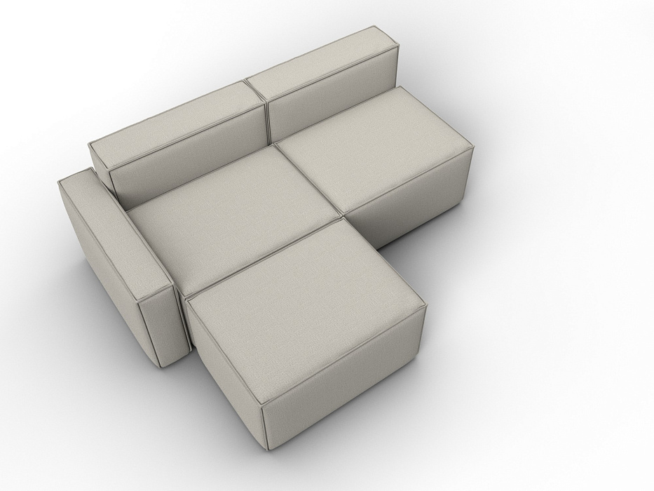 Диван угловой модульный Лига-063 угол левый (амур 02 бежевый)