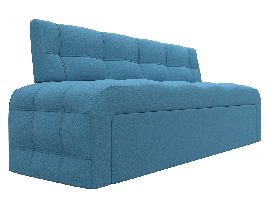 Диван кухонный прямой Люксор (амур 10 голубой)