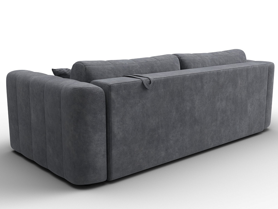 Диван прямой Лига-062 НПБ (велюр brut 16 темно-серый)