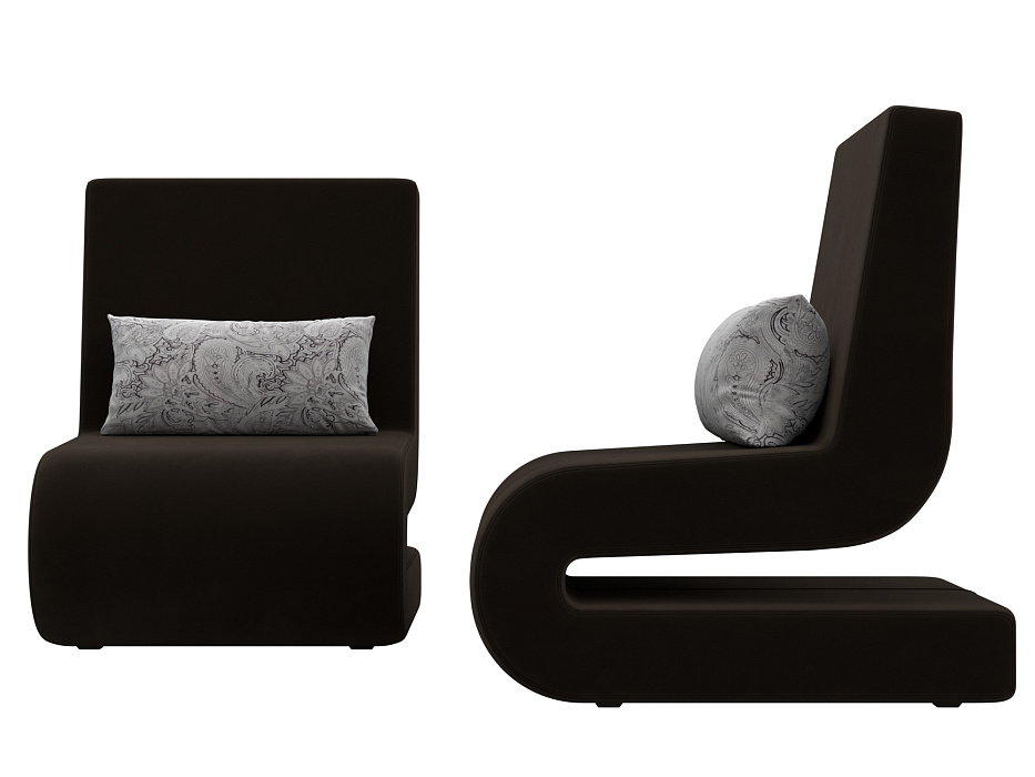 Кресло Волна (2 шт.) (коричневый;серый)