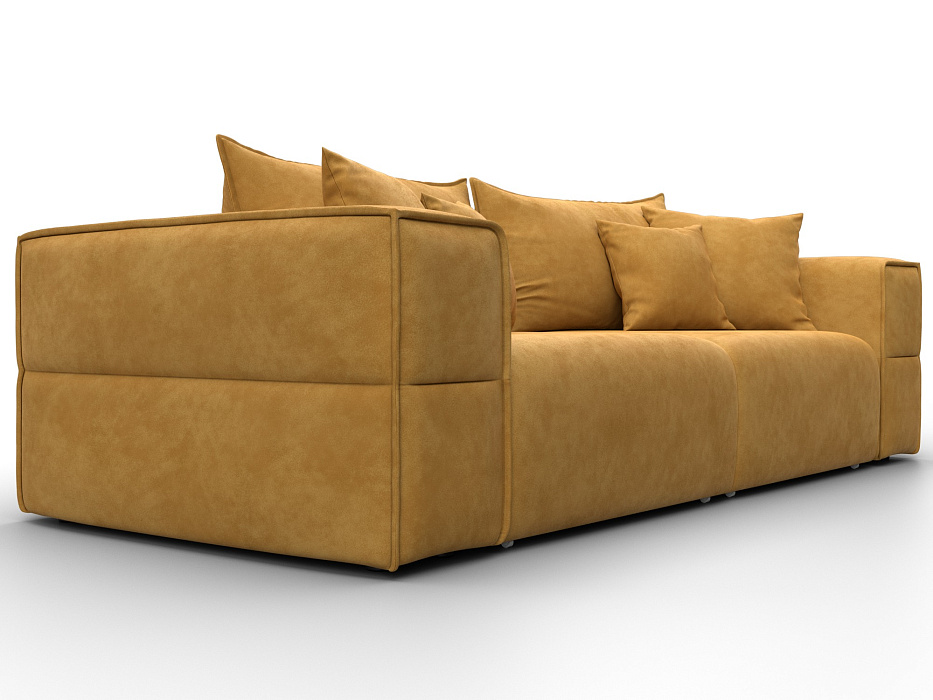 Диван прямой Лига-058 НПБ (brut 10 желтый)