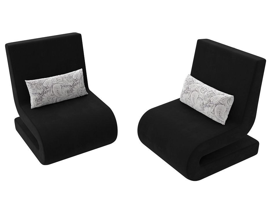 Кресло Волна (2 шт.) (черный;серый)