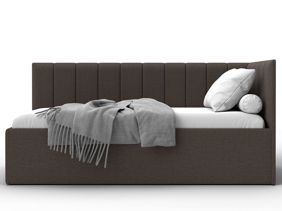 Кровать односпальная Лига-128 (90) (амур 05 коричневый)