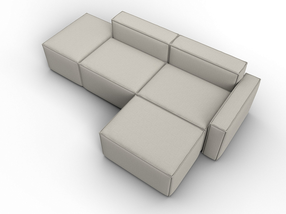 Диван угловой модульный Лига-063 угол правый (амур 02 бежевый)