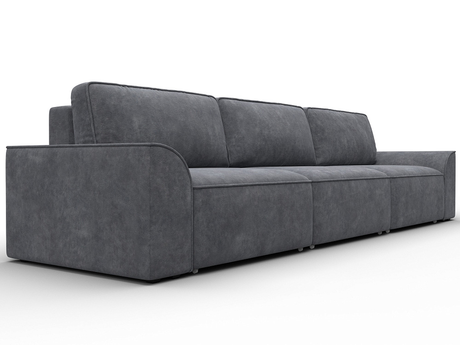 Диван прямой Лига-048 НПБ Лонг (brut 16 темно-серый)