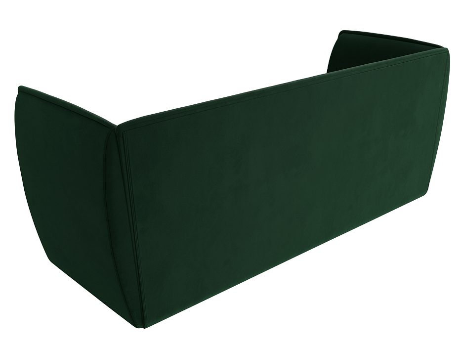 Диван кухонный прямой Бергамо 3-х местный (seven 626 зеленый)