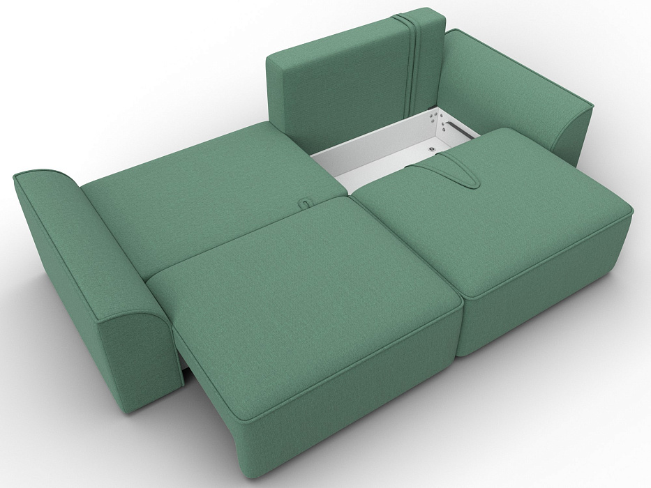 Диван прямой Лига-048 НПБ (амур 11 зеленый)