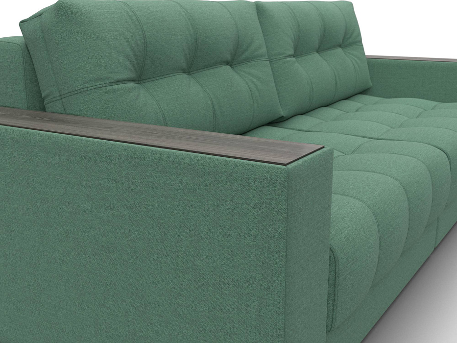 Диван прямой с декором Лига-049 НПБ (амур 11 зеленый)