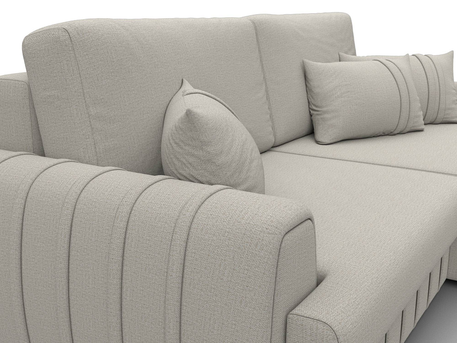 Диван угловой Лига-057 НПБ угол правый (амур 02 бежевый)