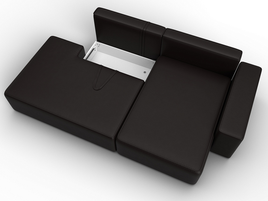 Диван угловой Лига-079 угол правый (grifon 12 коричневый)