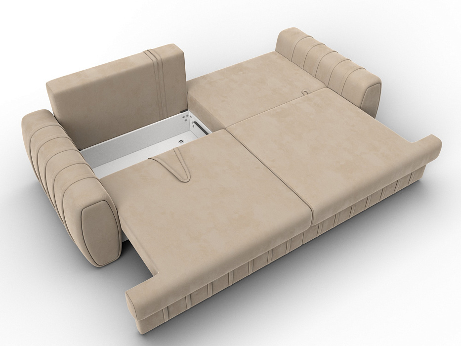 Диван прямой Лига-057 НПБ (seven 729 бежевый)