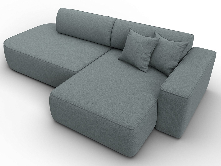 Диван угловой Лига-065 БП угол правый (амур 07 серый)