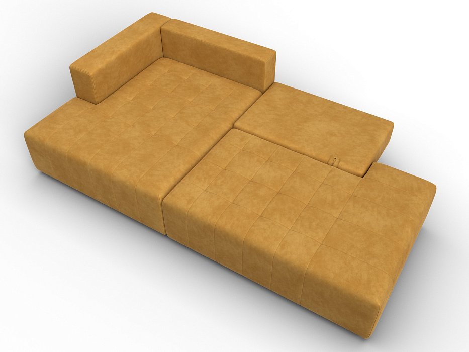 Диван угловой Лига-103 НПБ угол левый (brut 10 желтый)