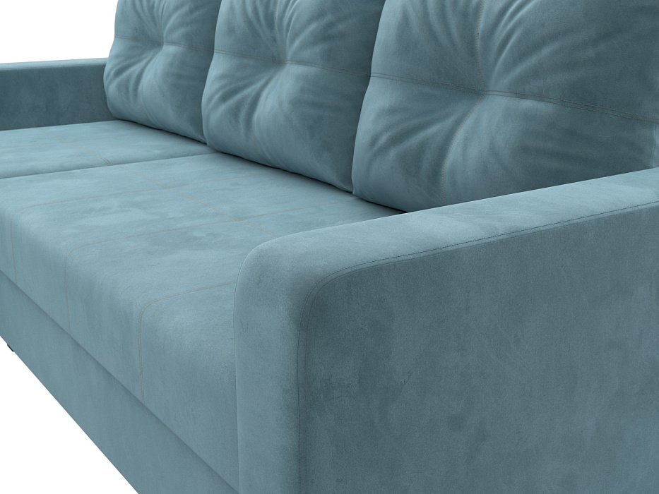 Диван угловой Ливерпуль Лайт левый угол (seven 113 бирюзовый)