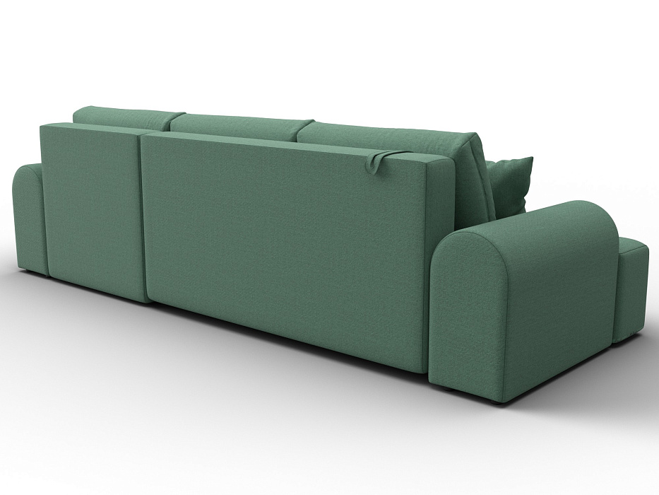 Диван угловой Лига-080 угол правый (амур 11 зеленый)