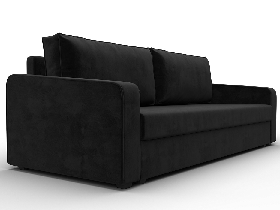 Диван прямой Лига-009 (seven 35 черный)