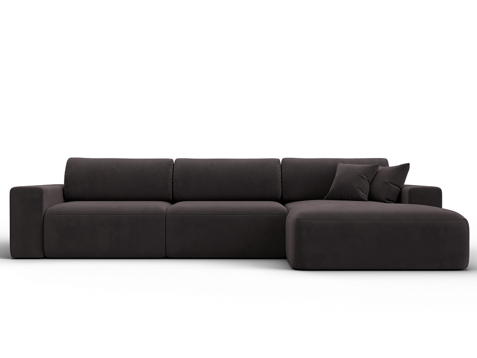 Диван угловой Лига-036 НПБ Классик Лонг правый угол (seven 727 коричневый)