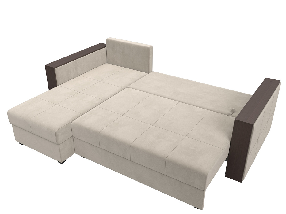 Диван угловой Валенсия Лайт левый угол (бежевый)