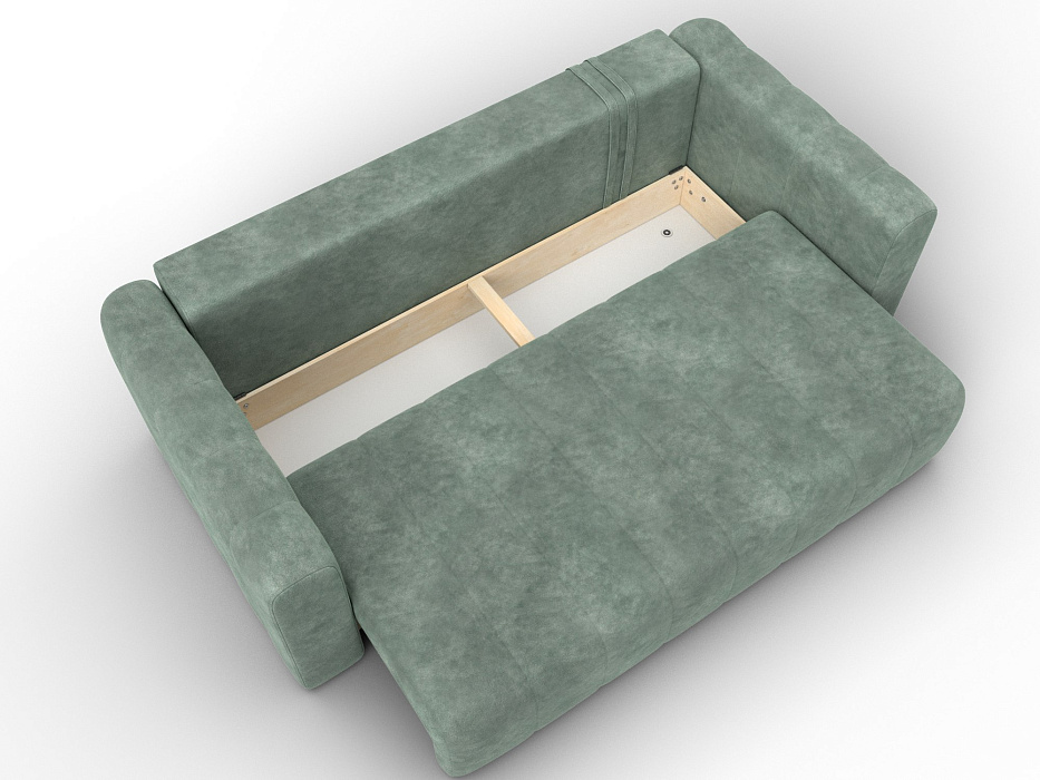 Диван прямой Лига-062 НПБ (велюр brut 08 зеленый)