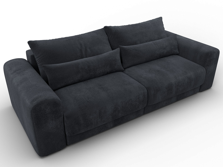 Диван прямой Лига-056 НПБ (tower 11 темно-серый)