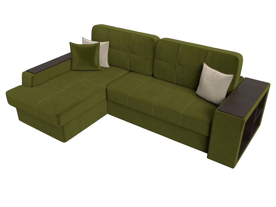 Диван угловой Брюссель левый угол (зеленый;бежевый)