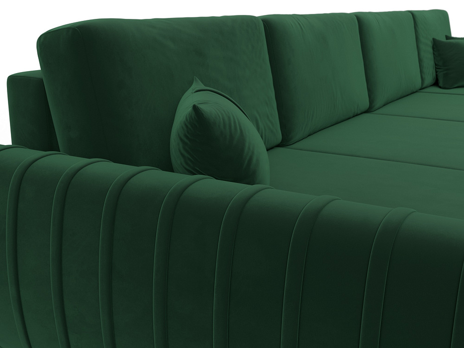Диван П-образный Лига-057 НПБ Лонг (seven 626 зеленый)