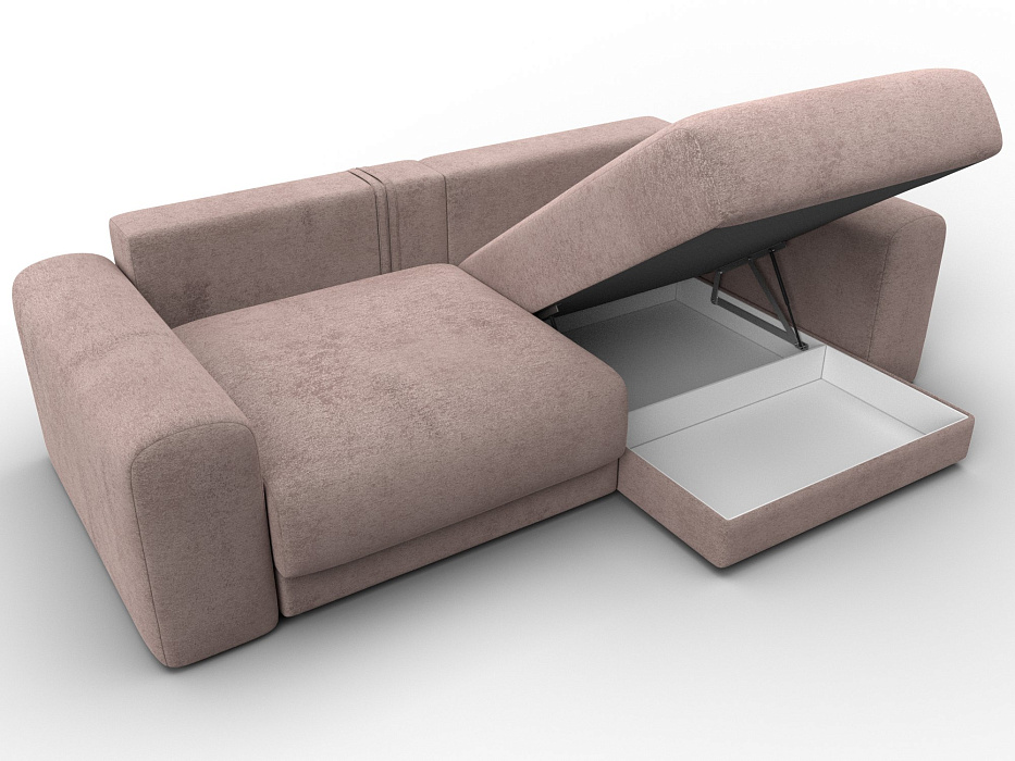 Диван угловой Лига-056 НПБ угол универсальный (tower 05 бежевый)