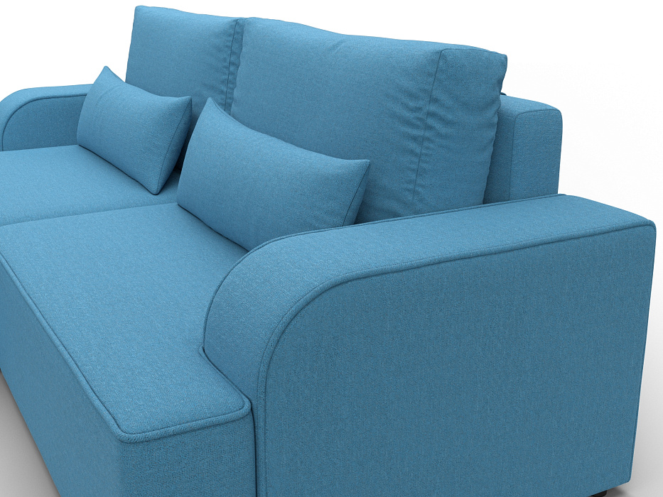 Диван угловой Лига-120 угол левый (амур 10 голубой)