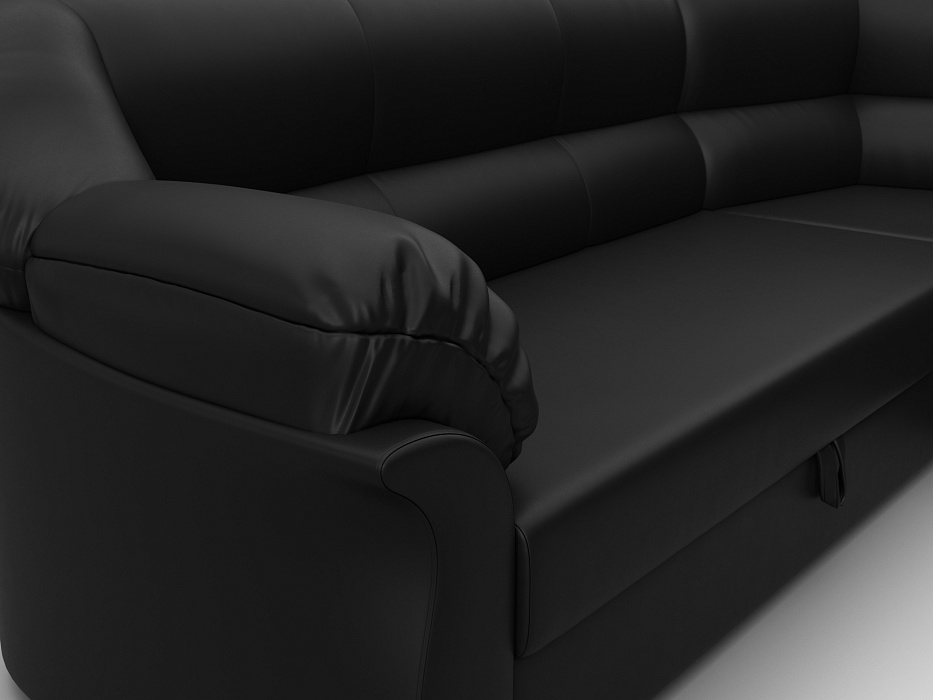 Диван угловой Карнелла правый угол (черный)