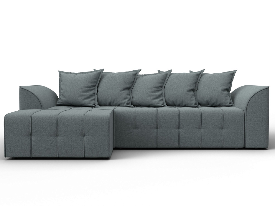 Диван угловой Лига-113 угол левый (амур 07 серый)