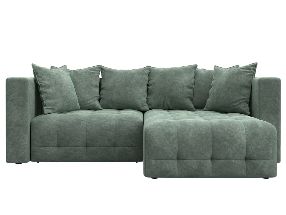 Диван угловой Лига-052 НПБ угол универсальный (brut 08 зеленый)