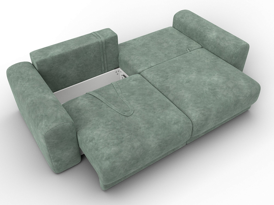 Диван прямой Лига-056 НПБ (brut 08 зеленый)